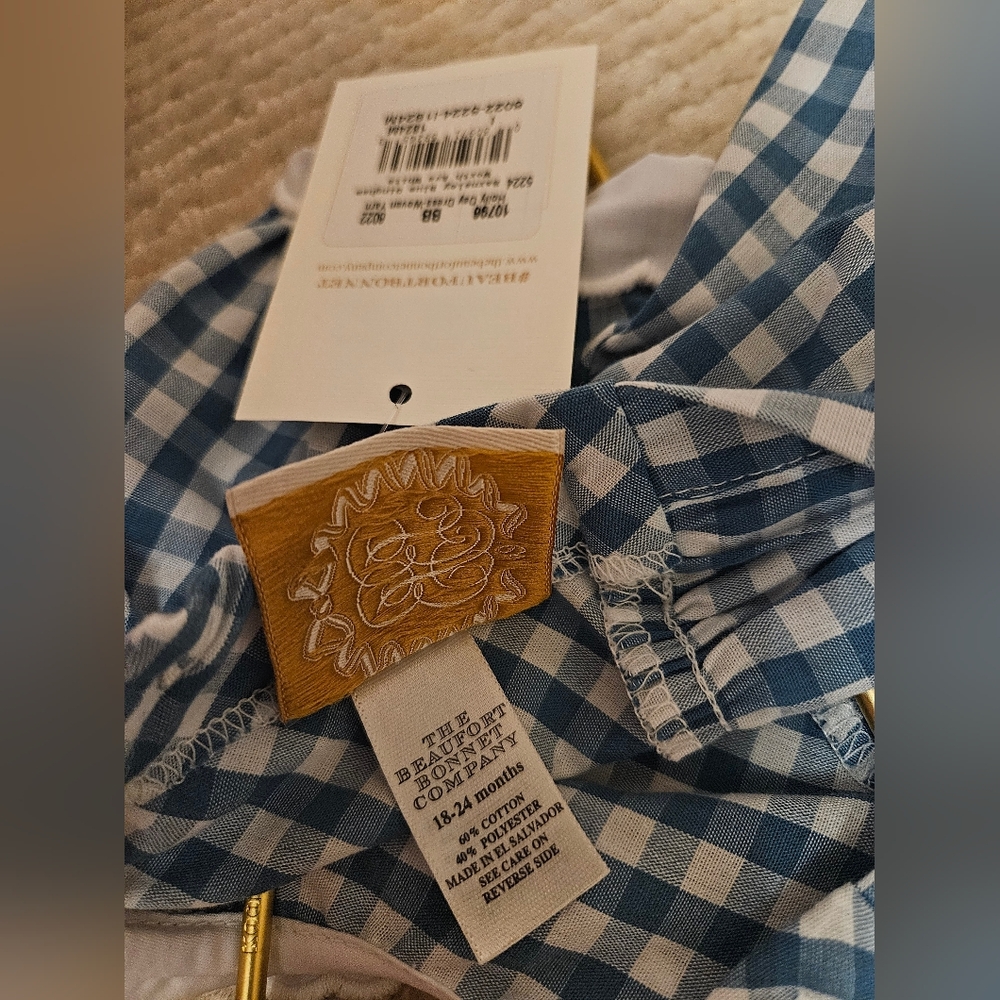 The Beaufort Bonnet Company Blue and White Checkered Dress - Picture 2 of 4